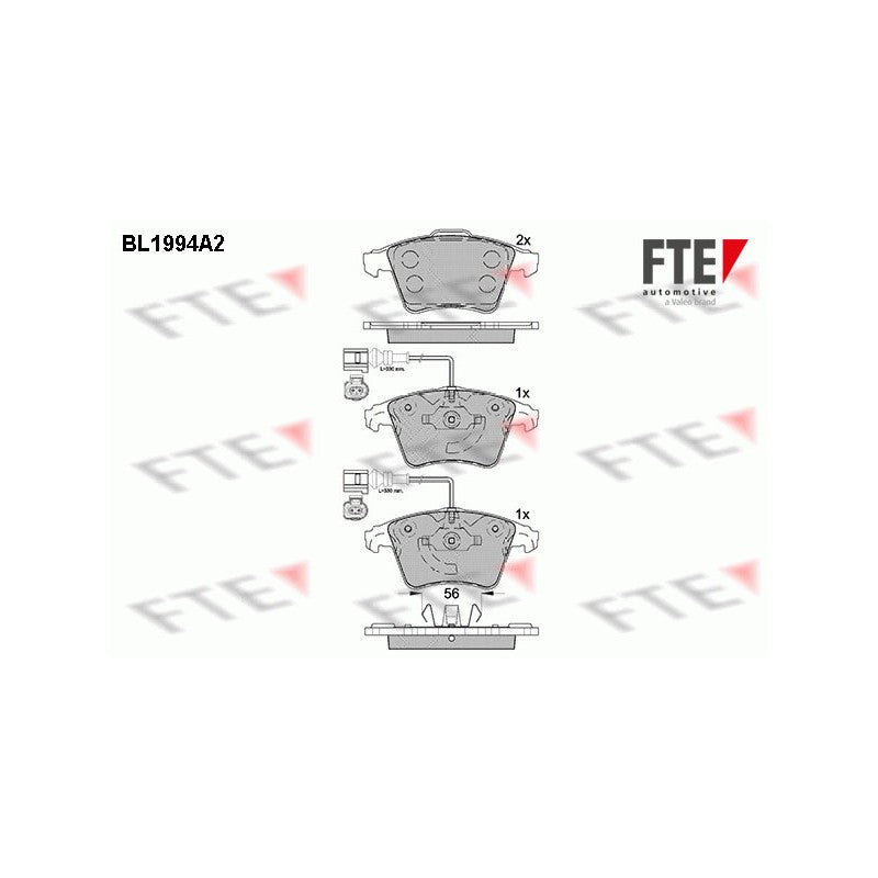 Set placute frana FTE 9010582
