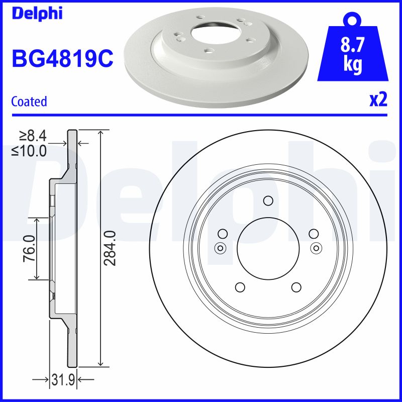 Disc frana DELPHI BG4819C