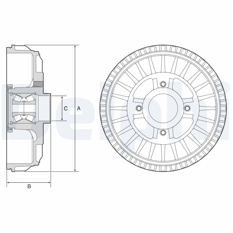 Tambur frana DELPHI BFR621