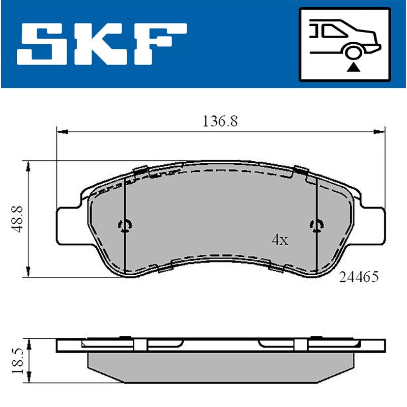 Set placute frana SKF VKBP 90045