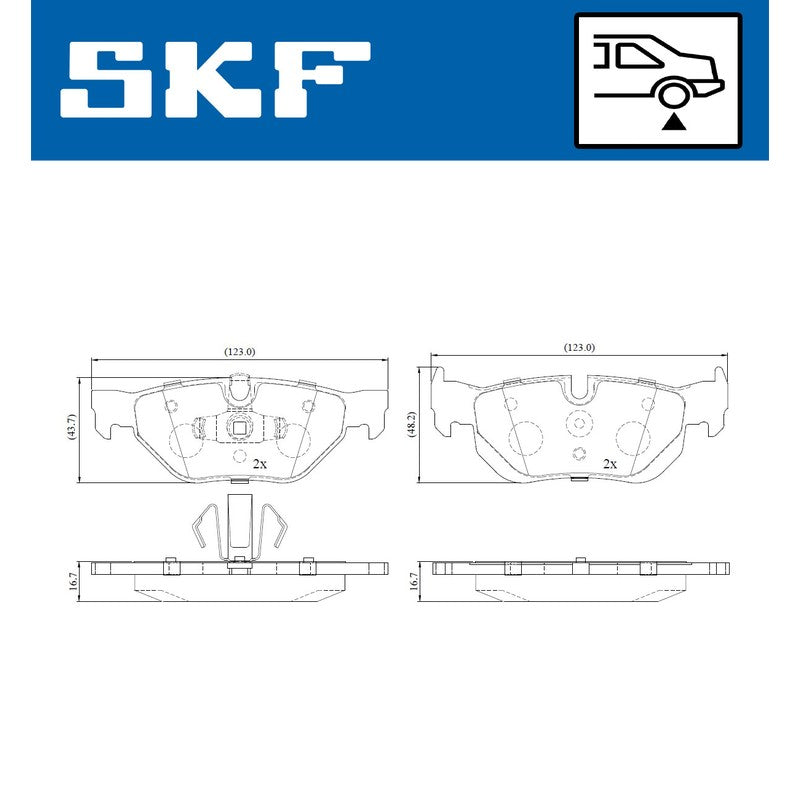 Set placute frana SKF VKBP 90181