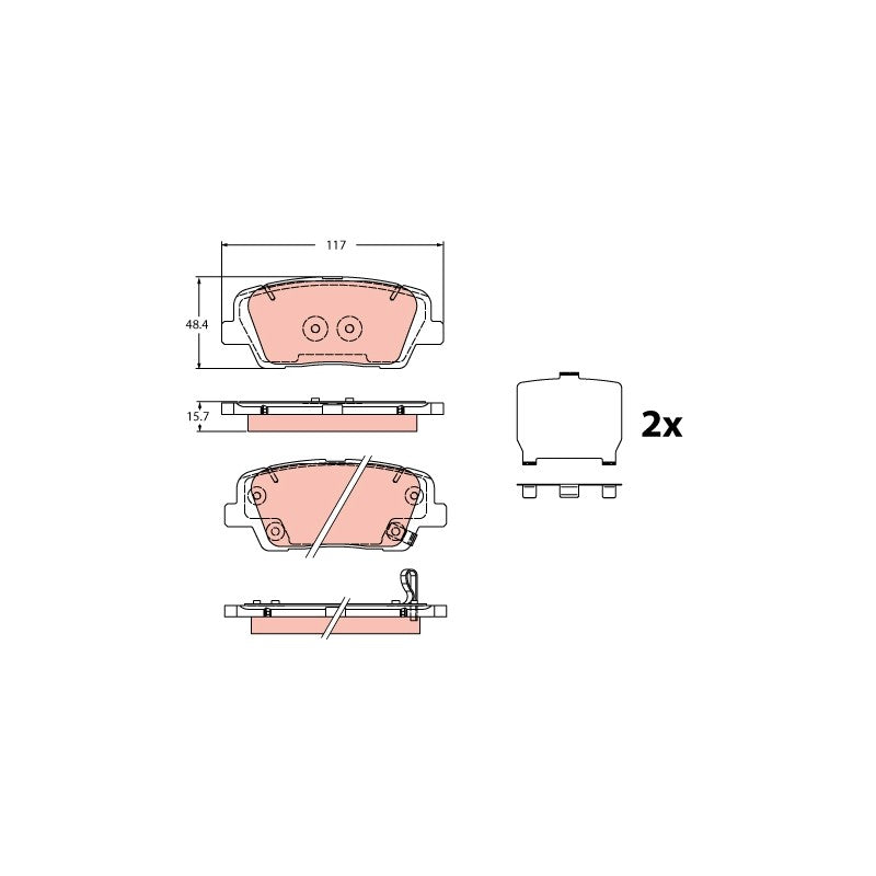 Set placute frana TRW GDB2429