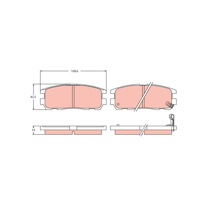 Set placute frana TRW GDB2452