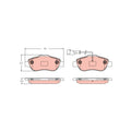 Set placute frana TRW GDB2415