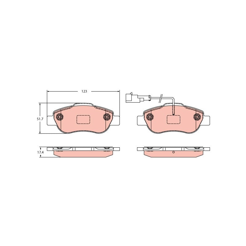 Set placute frana TRW GDB2415