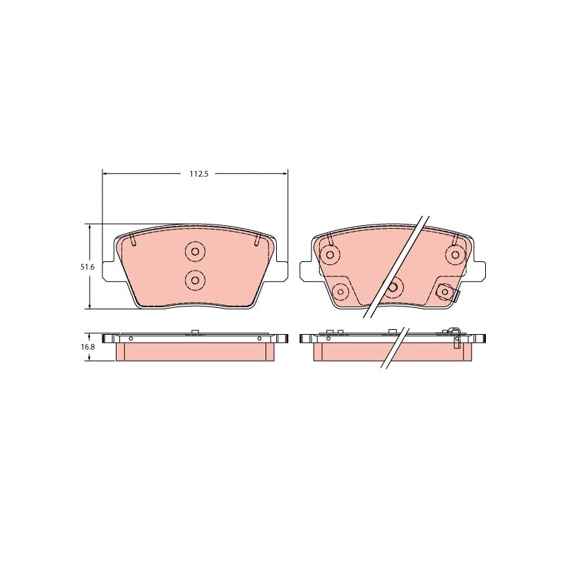Set placute frana TRW GDB2355