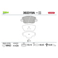 Set placute frana VALEO 302319A