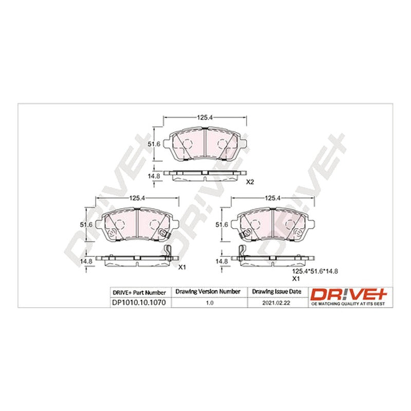 Set placute frana Dr!ve+ DP1010.10.1070