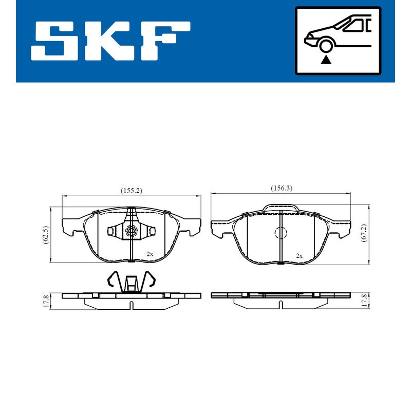 Set placute frana SKF VKBP 80329