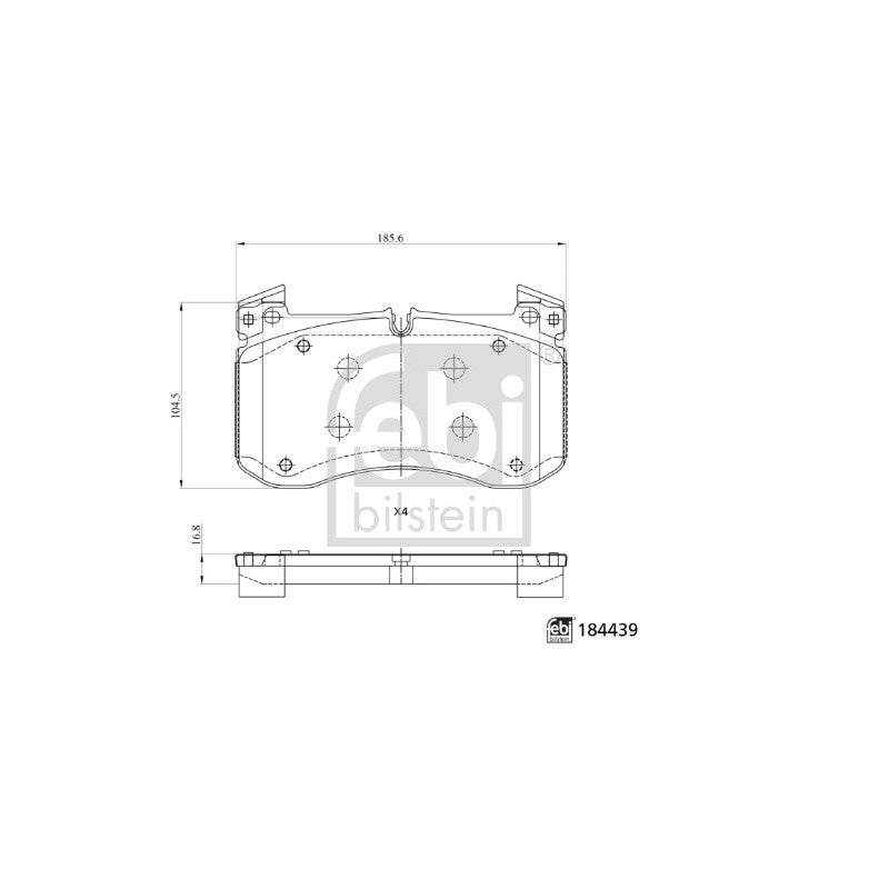 Set placute frana FEBI BILSTEIN 184439