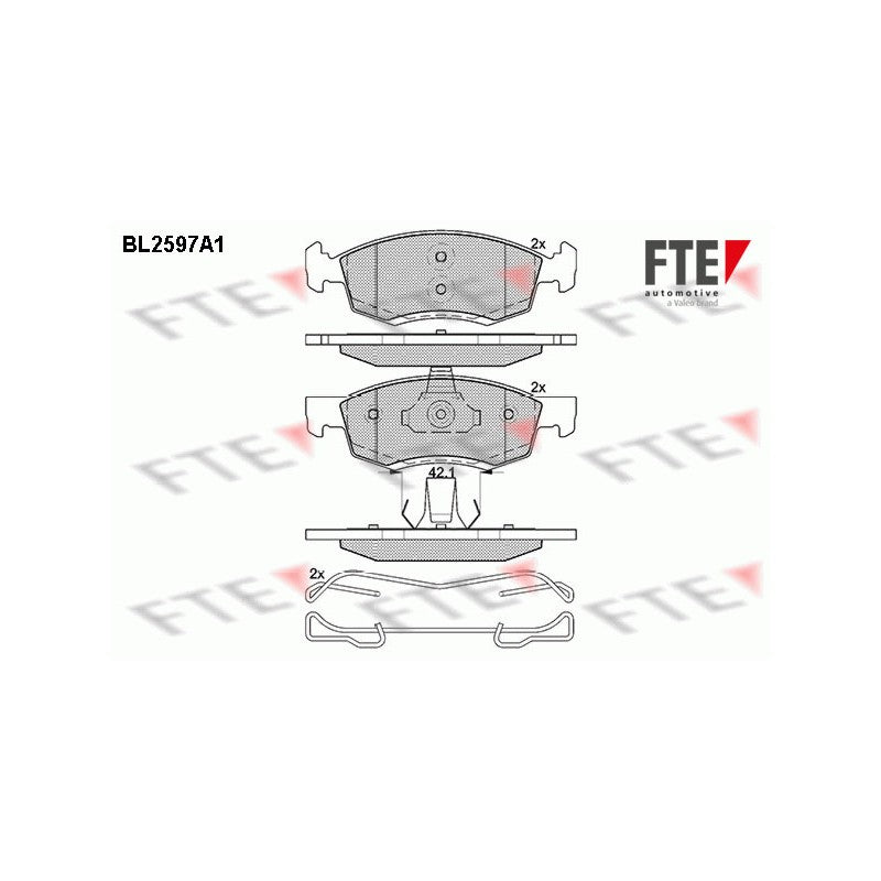 Set placute frana FTE 9010848