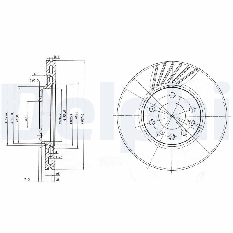 Disc frana DELPHI BG3142