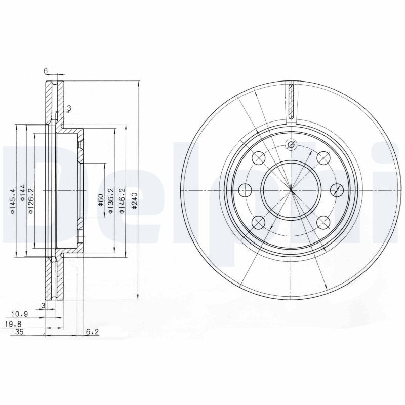 Disc frana DELPHI BG3568