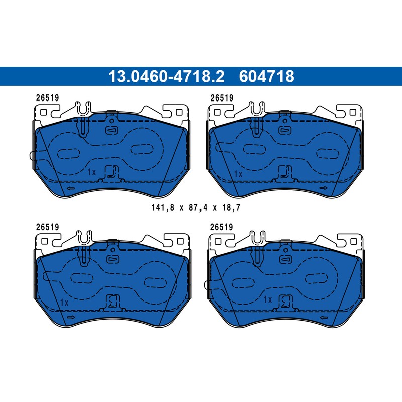 Set placute frana ATE 13.0460-4718.2