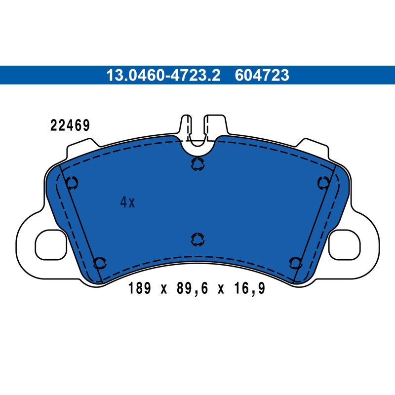 Set placute frana ATE 13.0460-4723.2