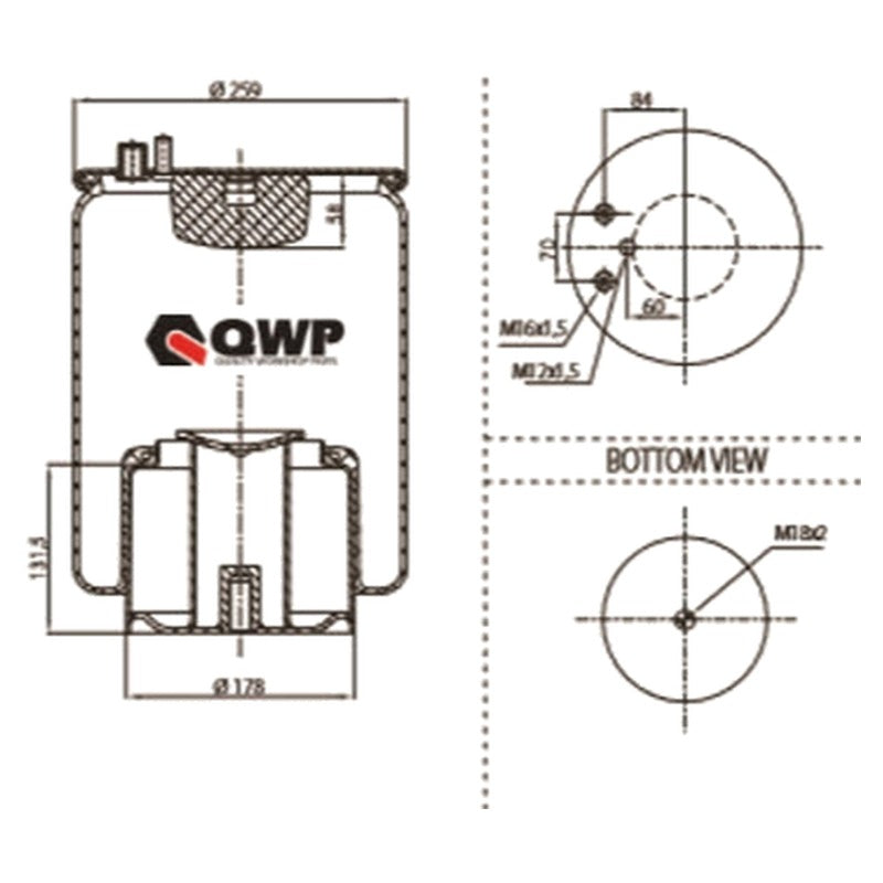 Burduf suspensie pneumatica CONTINENTAL CTAM 4882 N1 P05