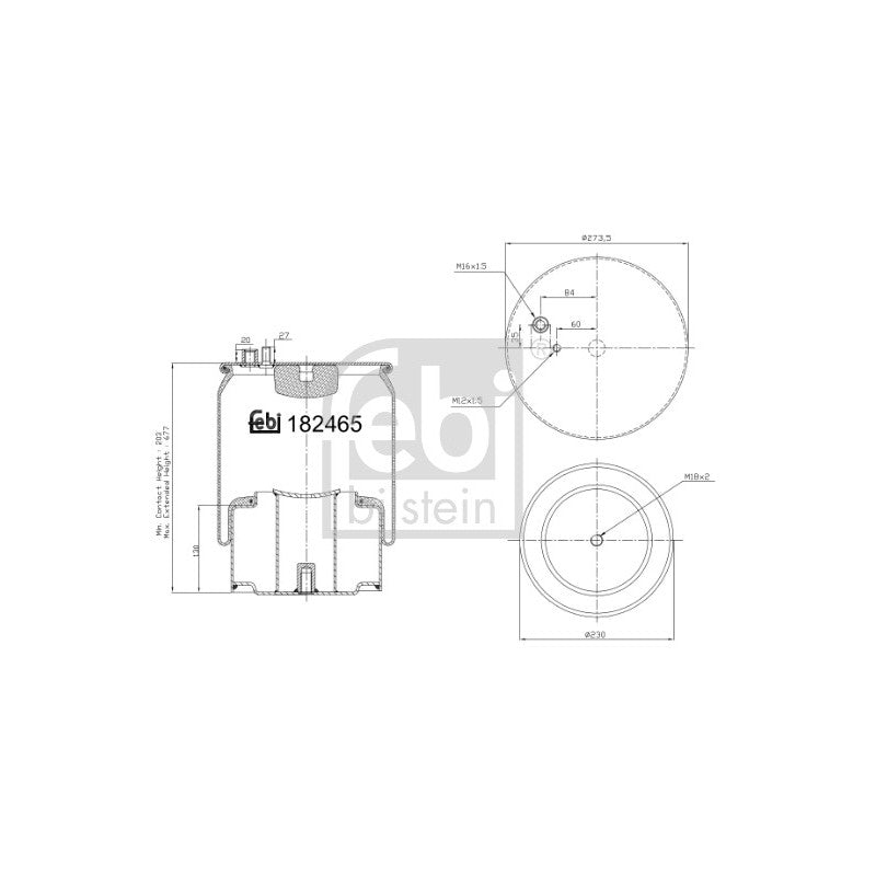 Burduf suspensie pneumatica FEBI BILSTEIN 184254