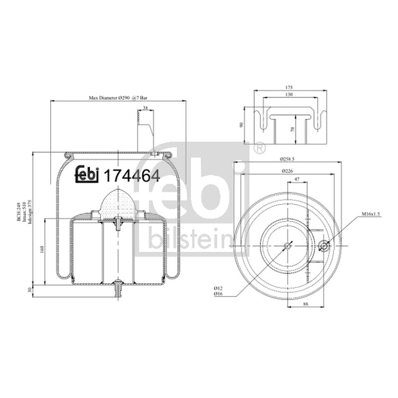 Burduf suspensie pneumatica CONTINENTAL CTAM 4580 N P02