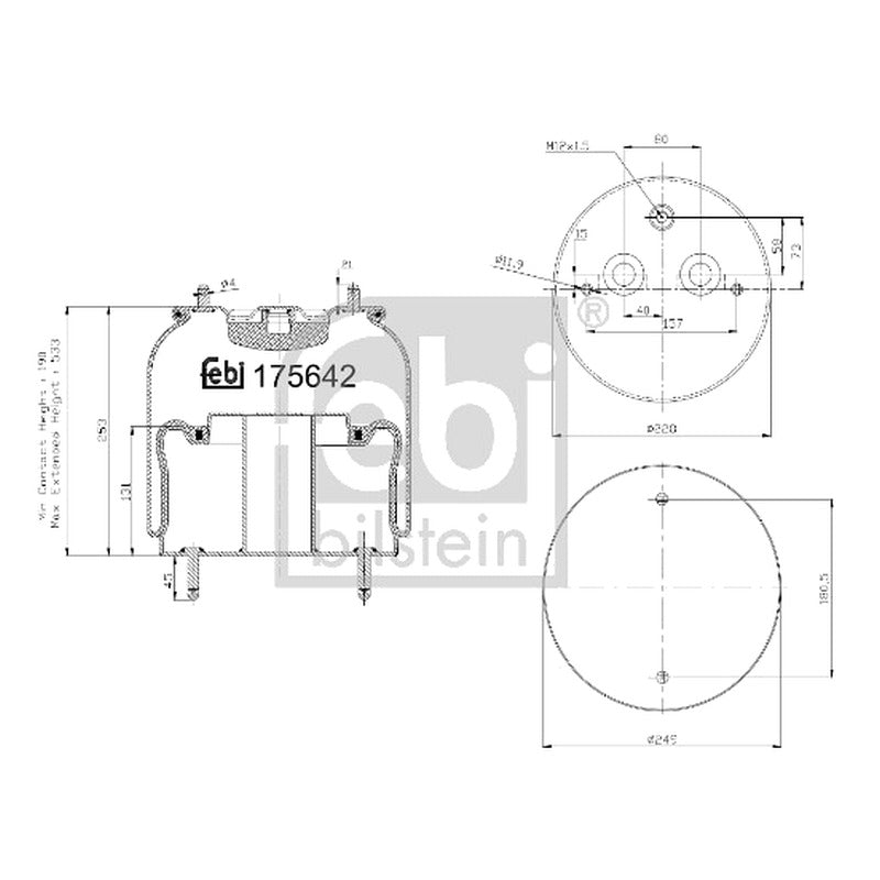 Burduf suspensie pneumatica SAMPA SP 556702-K