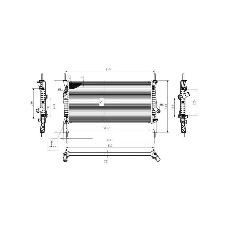 Radiator apa MTR 13054785