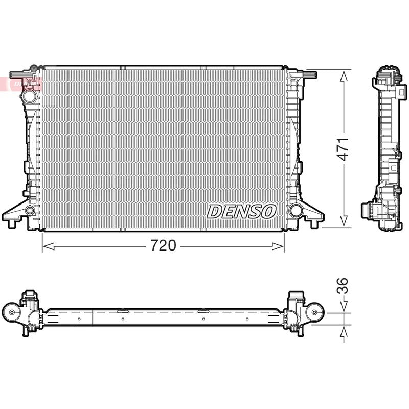 Radiator apa DENSO DRM02047