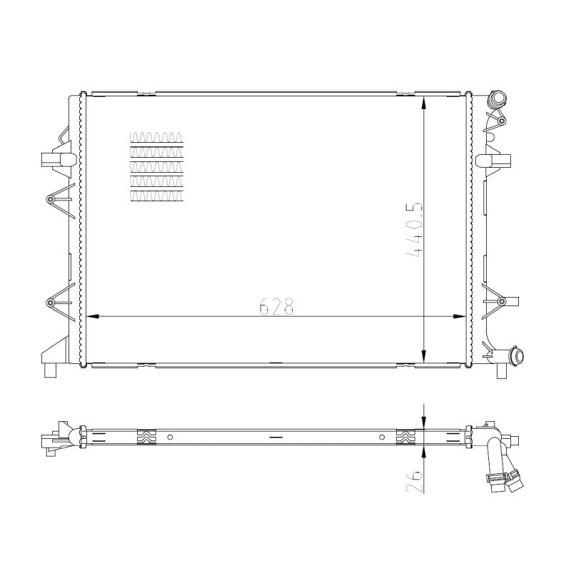 Radiator apa NRF 550089