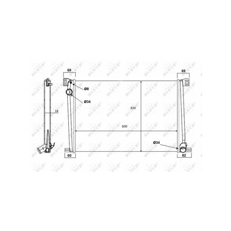 Radiator apa NRF 58472