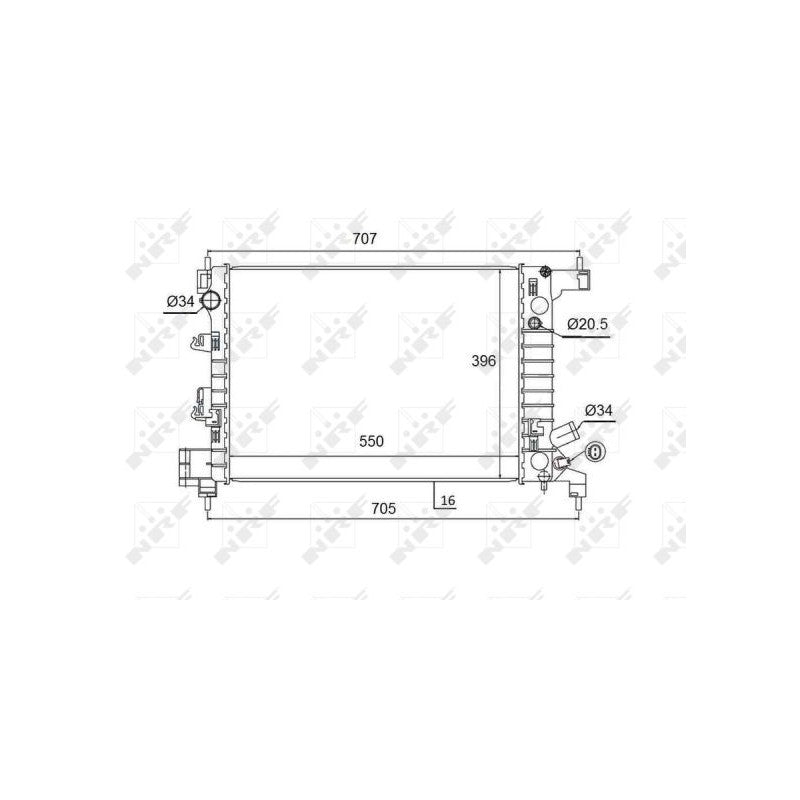 Radiator apa NRF 58504