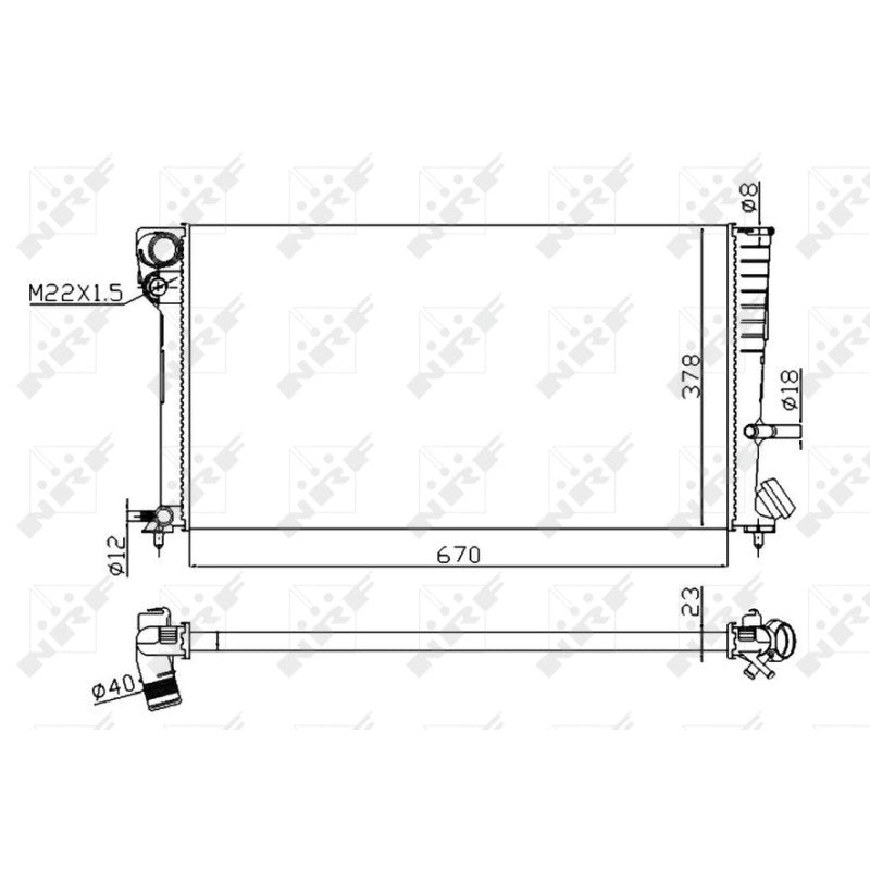 Radiator apa NRF 58101A
