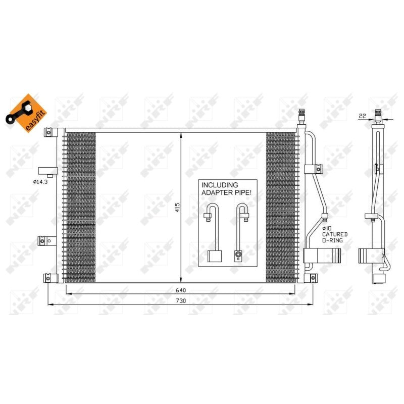 Radiator clima NRF 35413