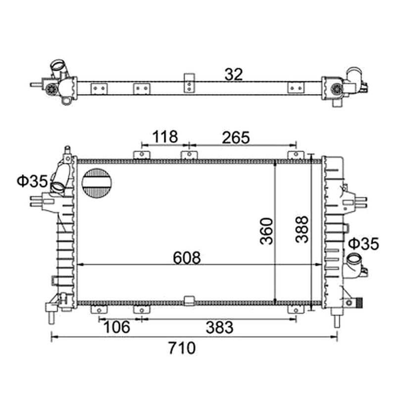 Radiator apa NRF 53447A