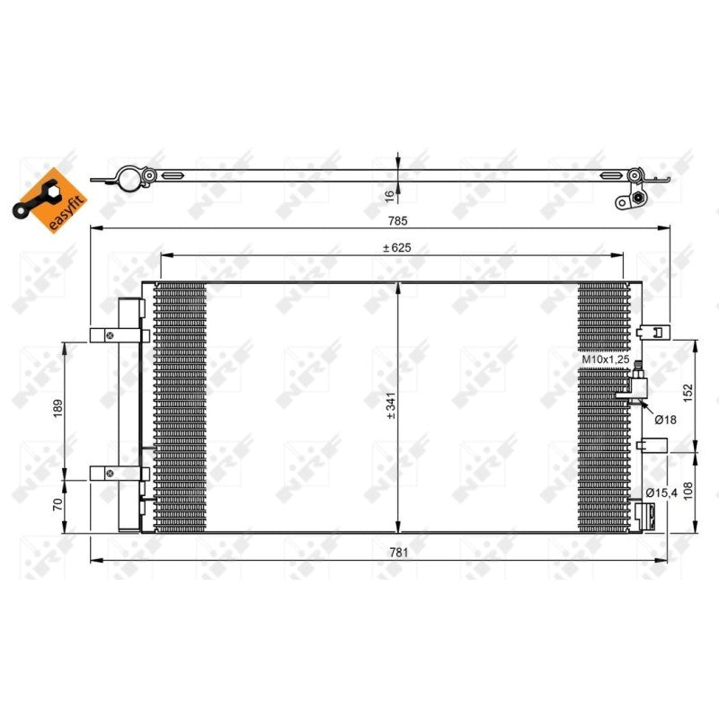 Radiator clima NRF 350046