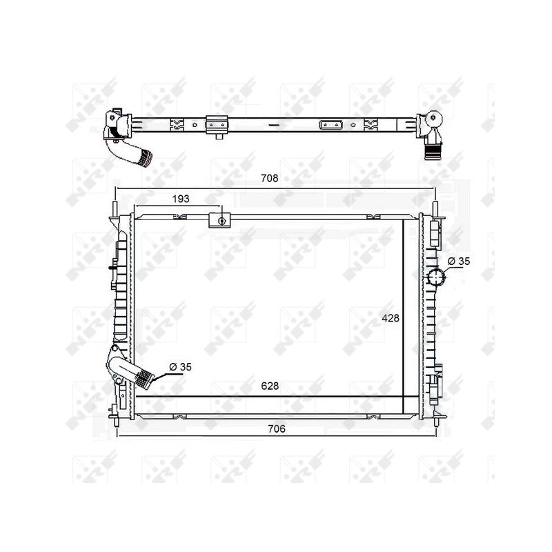 Radiator apa NRF 58455