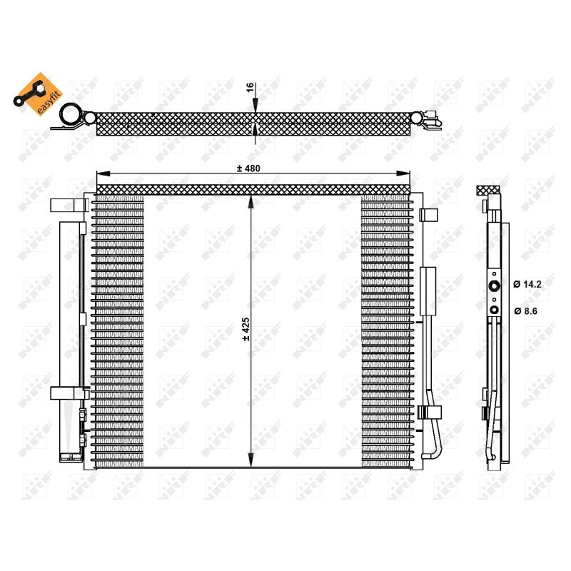 Radiator clima NRF 350333