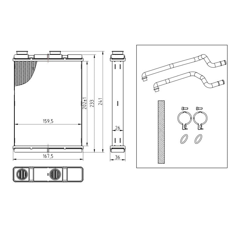 Radiator habitaclu NRF 54434