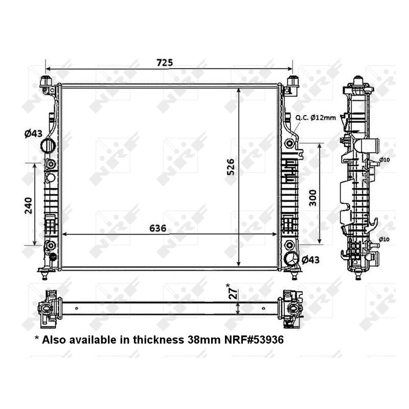 Radiator apa NRF 56074