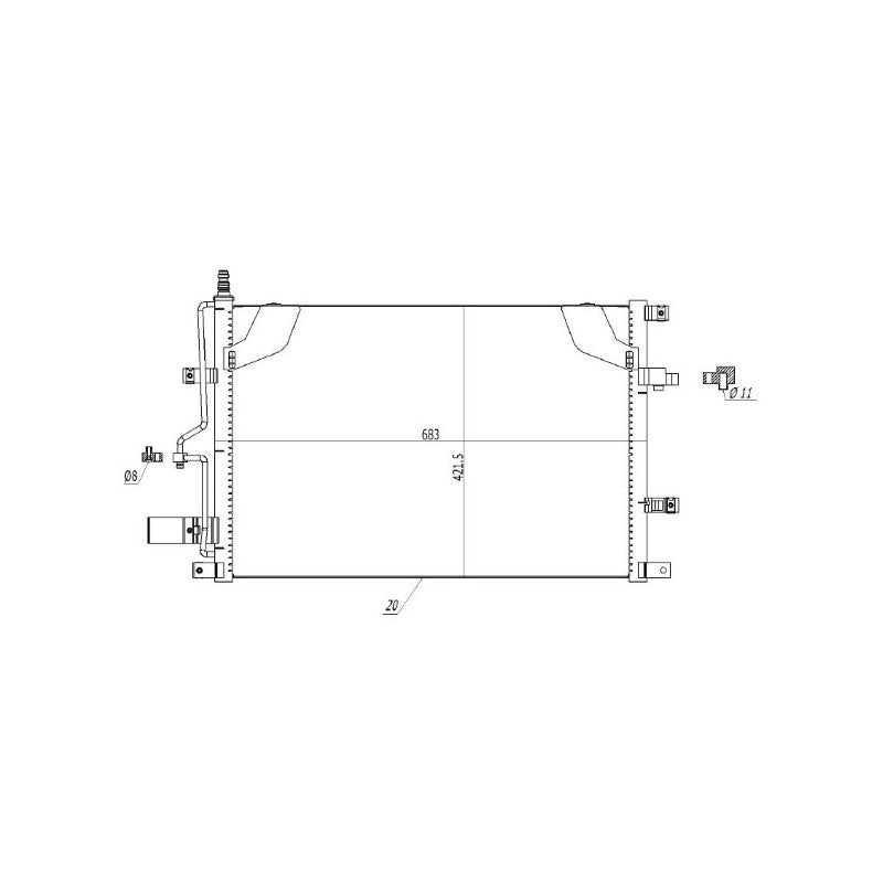 Radiator clima MTR 13054426