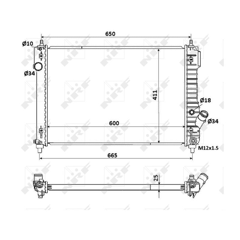 Radiator apa NRF 53903