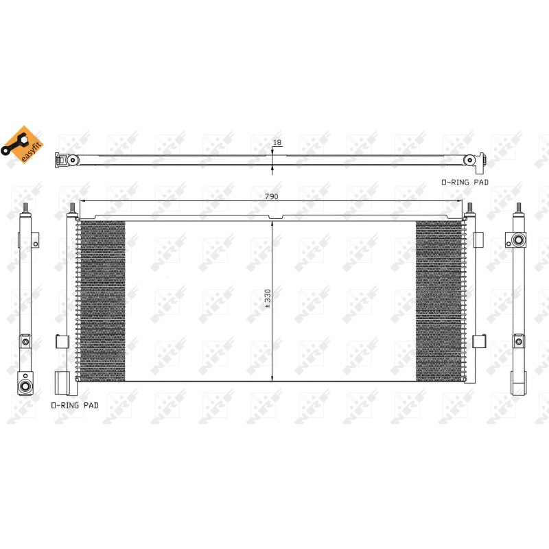 Radiator clima NRF 35891