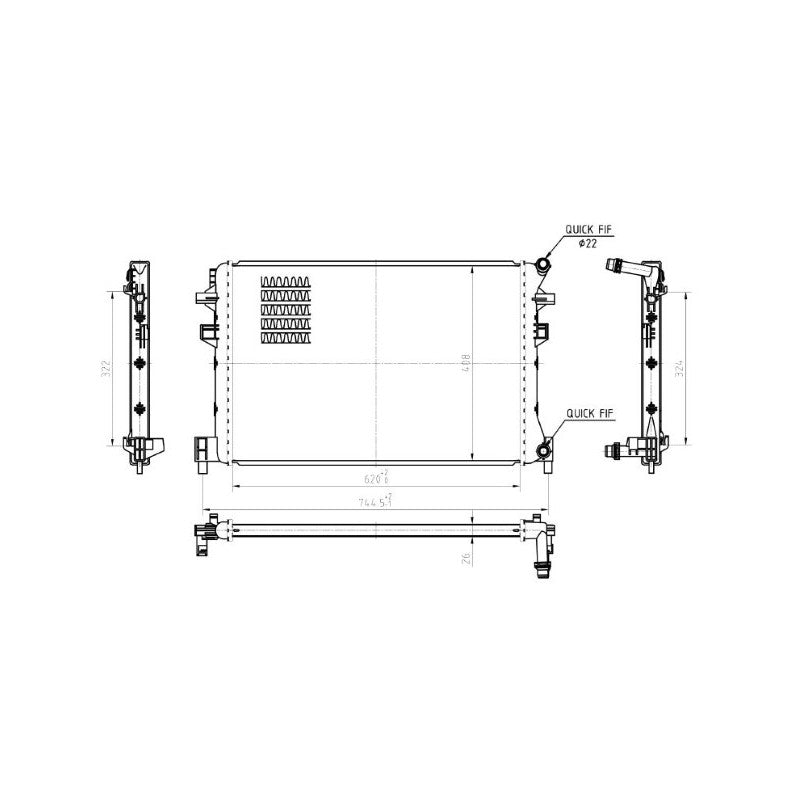 Radiator apa MTR 13054733