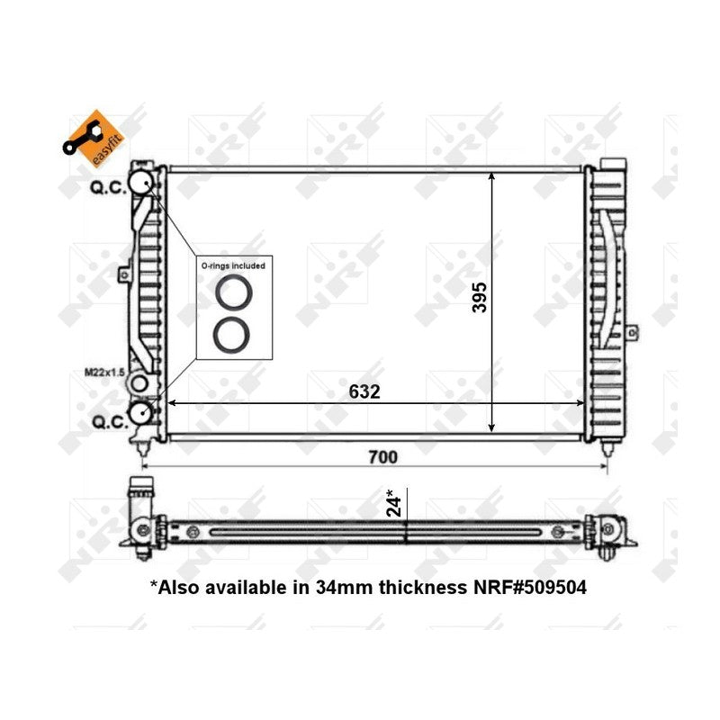 Radiator apa NRF 56127