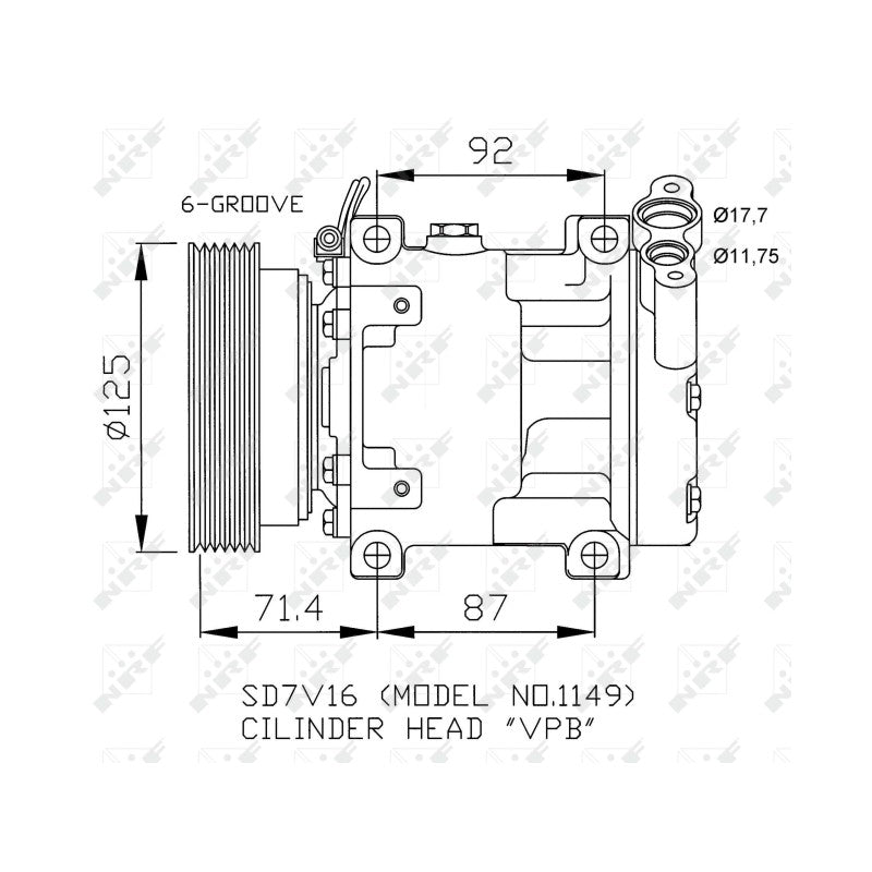 Compresor clima NRF 32267