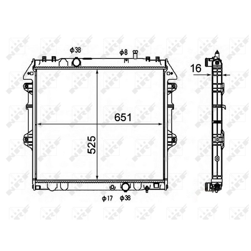 Radiator apa NRF 58491