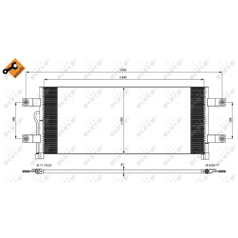 Radiator clima NRF 350075