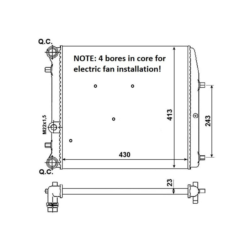Radiator apa NRF 53021A