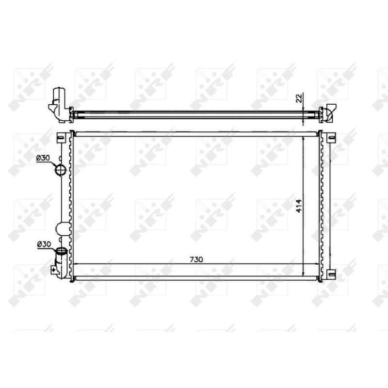 Radiator apa NRF 58321