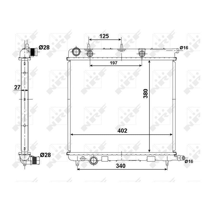 Radiator apa NRF 50439