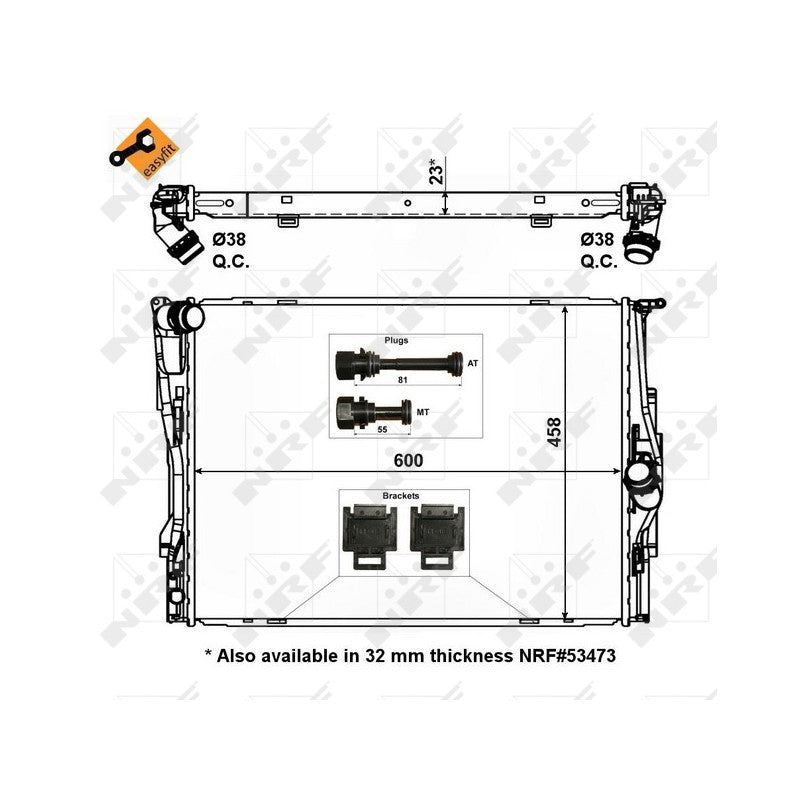 Radiator apa NRF 56129