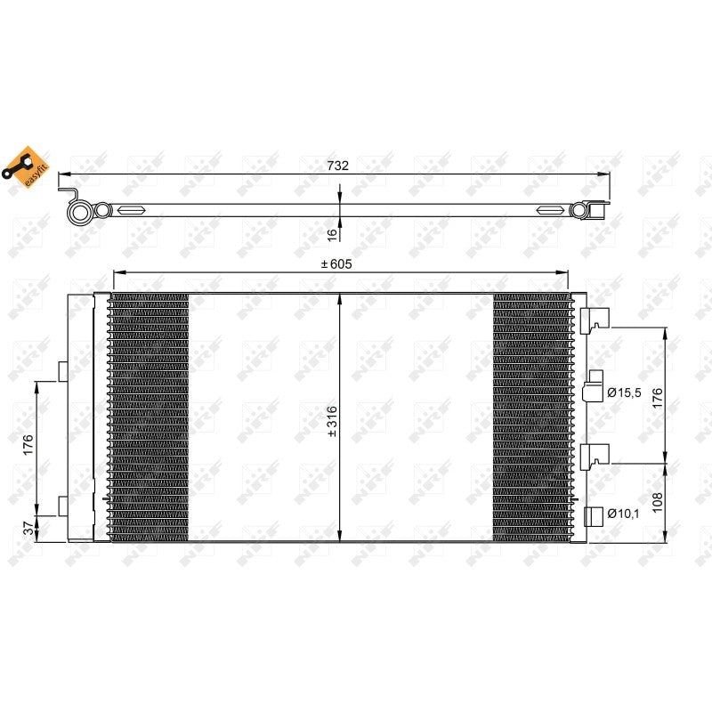 Radiator clima NRF 35969