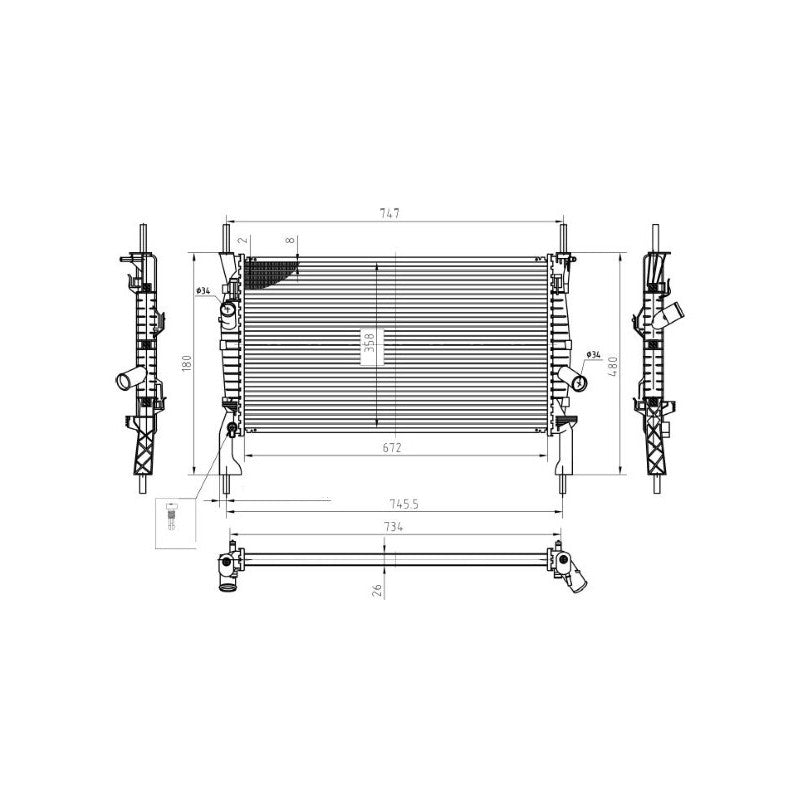 Radiator apa MTR 13054751